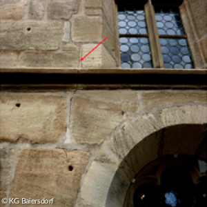 Riss in der südlichen Traufwand (Langhaus)